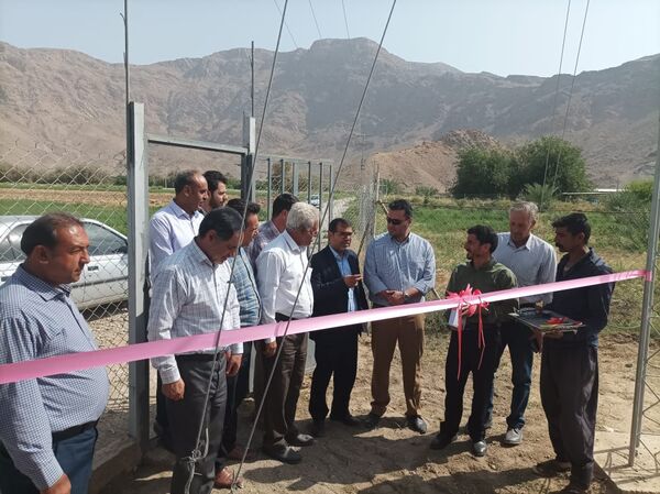 آبیاری تحت فشار 52 هکتاری تخت خواجه ارزوئیه به مناسبت هفته جهاد کشاورزی به بهره برداری رسید