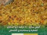 کیفی سازی ۸۰ درصد از واحدهای تصفیه و بسته‌بندی کشمش