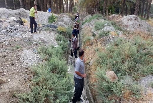 لایروبی جهادی کانال های پایاب سد قیروکارزین