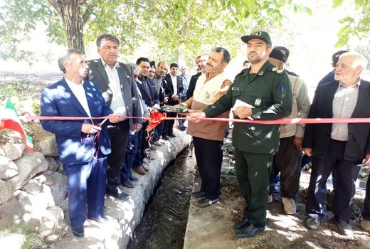 افتتاح طرح تامین ژئوممبران و بازسازی استخر تنظیم آب چشمه مهی روستای جراغیل