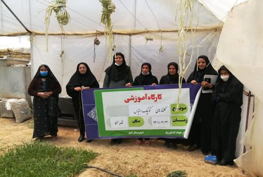 برگزاری کارگاه آموزشی گلخانه کوچک مقیاس ویژه بانوان در روستای قلعه ممکا