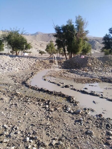 قناتی خشک پس از 200 سال در خنج احیا شد