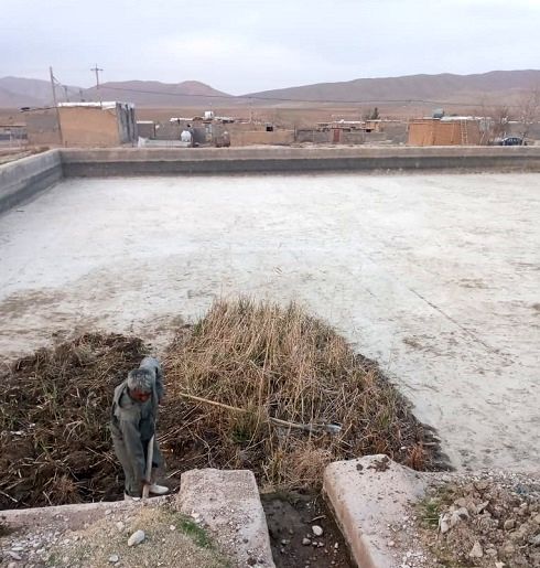 لایروبی استخر قنات احمدآباد آغاز شد 