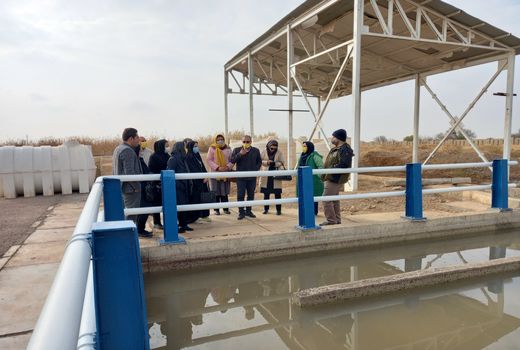 بازدید کمیته فنی ایمنی فاضلاب از تصفیه خانه شهر تاکستان