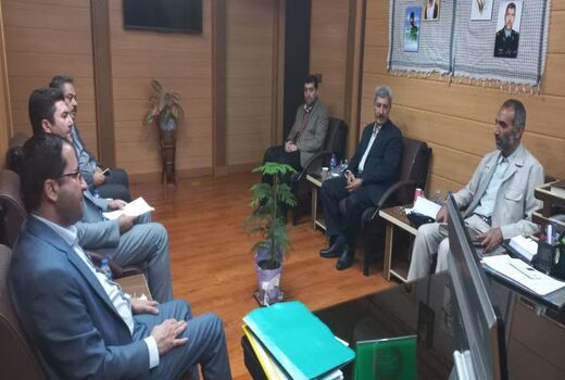 جلسه مشترک رئیس کل دادگستری استان با رئیس سازمان جهادکشاورزی استان برای تسریع در طرح کاداستر اراضی کشاورزی