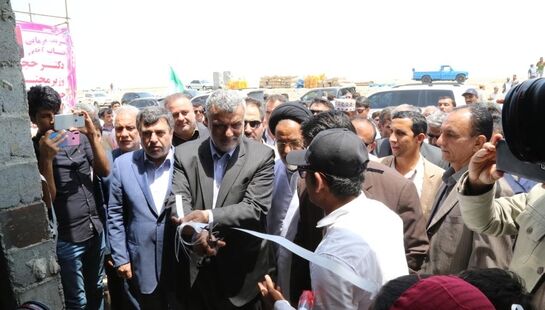 افتتاح مزرعه پرورش میگو توسط وزیر جهاد کشاورزی در ساحل سیریک استان هرمزگان