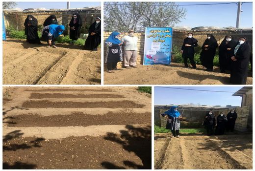 برگزاری کارگاه آموزشی ایجاد باغچه خانگی در شهر یانچشمه
