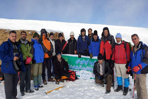 صعود گروه کوهنوردی سازمان جهادکشاورزی آذربایجان شرقی به قله پیر داغی منطقه ورزقان