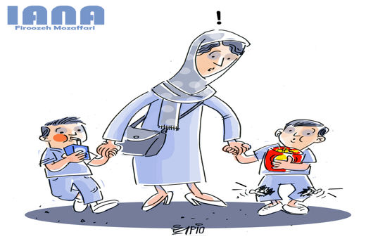 اهمیت مصرف شیر در سلامت کودکان -کارتون فیروزه مظفری