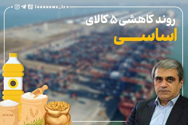 روند کاهشی واردات پنج کالای اساسی به دلیل ذخایر کافی در کشور