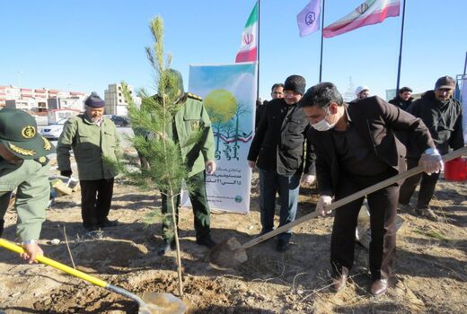 کاشت 1400 نهال به یاد 1400 شهید شهرستان مراغه